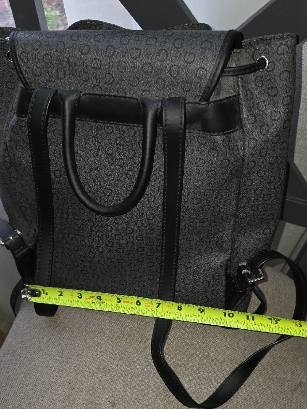 GUESS Black Monogram Drawstring Backpack - Picture 11 of 14